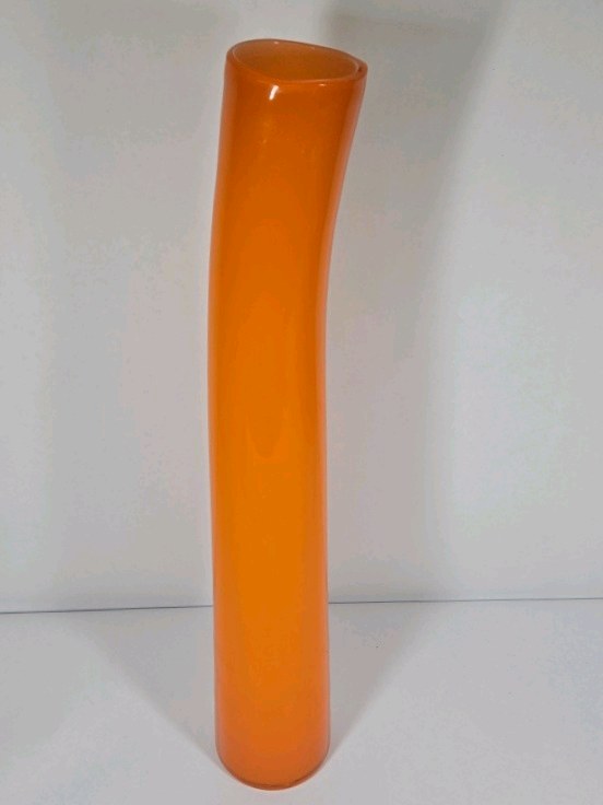 Orange Art Glass Vase