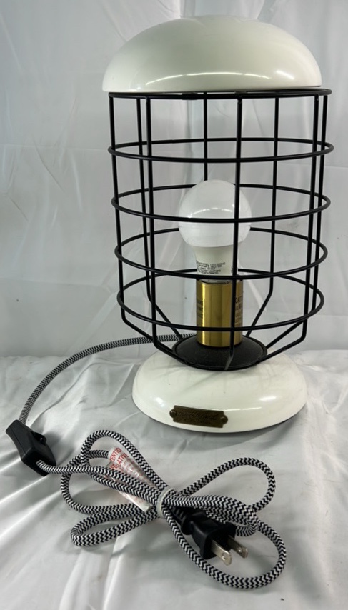 Hearth & Hand with Magnolia Table Lamp  Metal Cage Design White Base