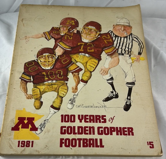 1981 Golden Gopher Football 100 Years Program Minnesota