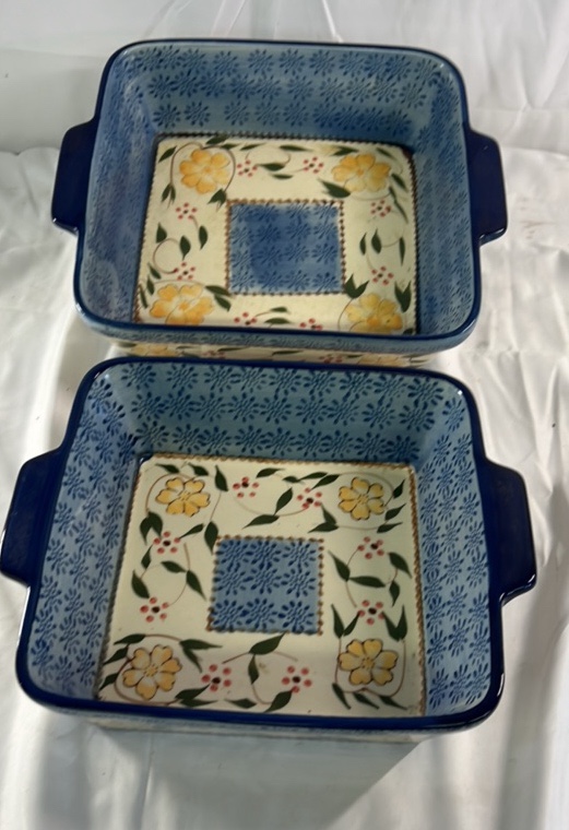 Temp-tations Tara Heritage 2 Qt Baking Dish Set Floral Ovenware