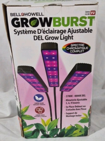 Bell Howell GrowBurst LED Grow Light Adjustable Plant Light