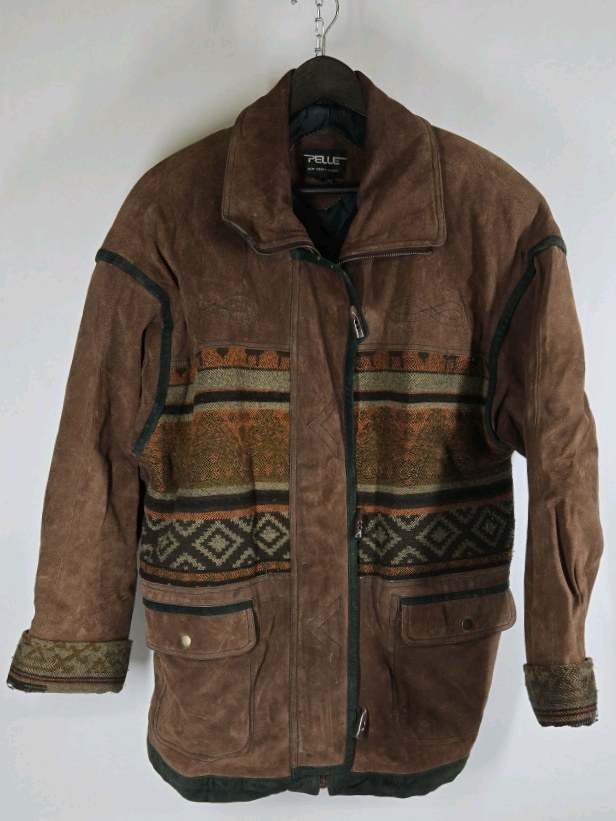Pelle Leather Jacket Mens Brown Western Style Coat