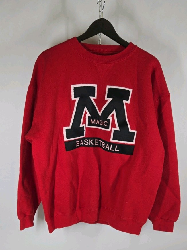 Magic Basketball Red Crewneck Sweatshirt Size Large
