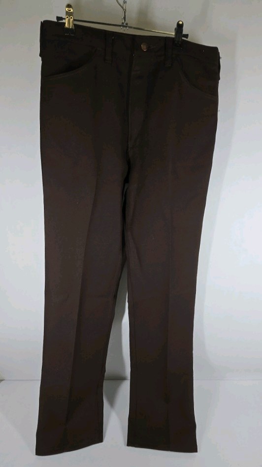 Vintage Wrangler Mens Brown Pants 34x36 Regular Fit USA Made Straight Leg
