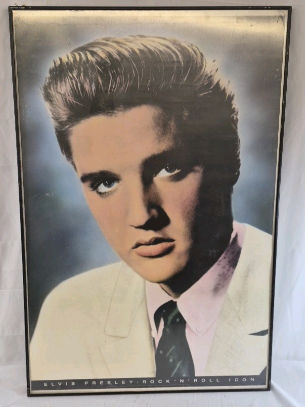 Elvis Presley Framed Poster Rock N Roll Icon Wall Art Portrait Print