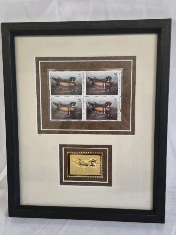 Ducks Unlimited Framed Duck Stamp Display