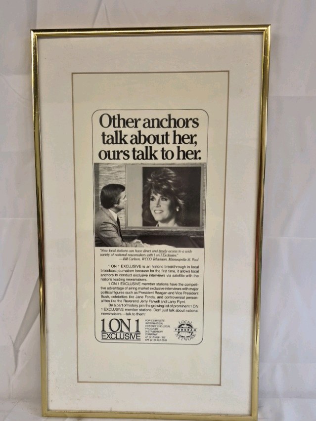 Vintage 1 On 1 Exclusive News Ad Framed Print