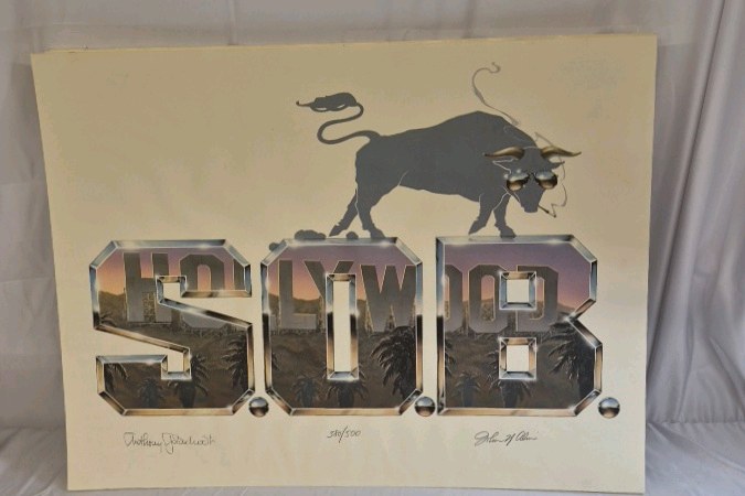 Vintage Hollywood SOB Bull Limited Print Signed 59500
