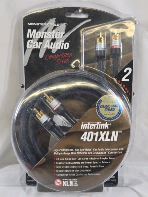 Monster Car Audio Interlink 401XLN RCA Cable 2 Channel