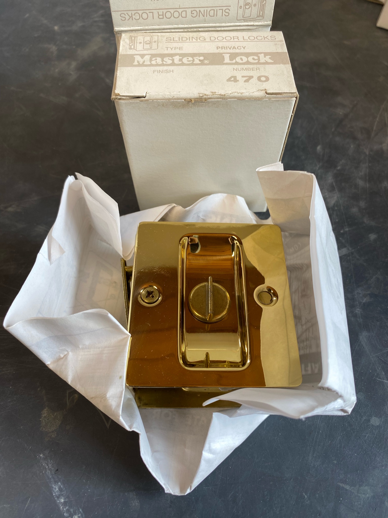 bright brass pocket door latch