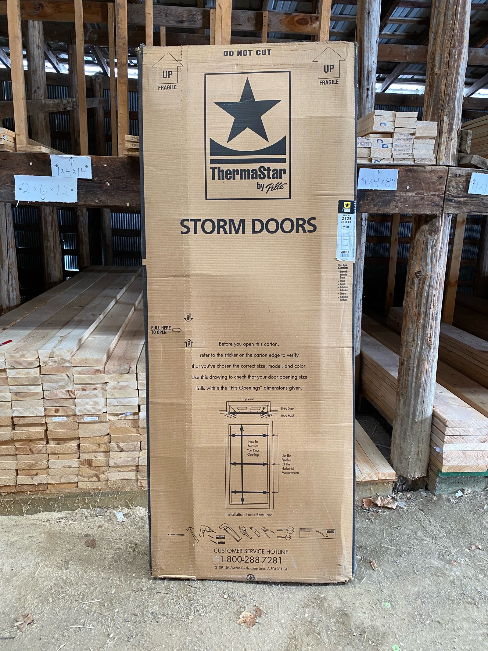 pella storm door new
