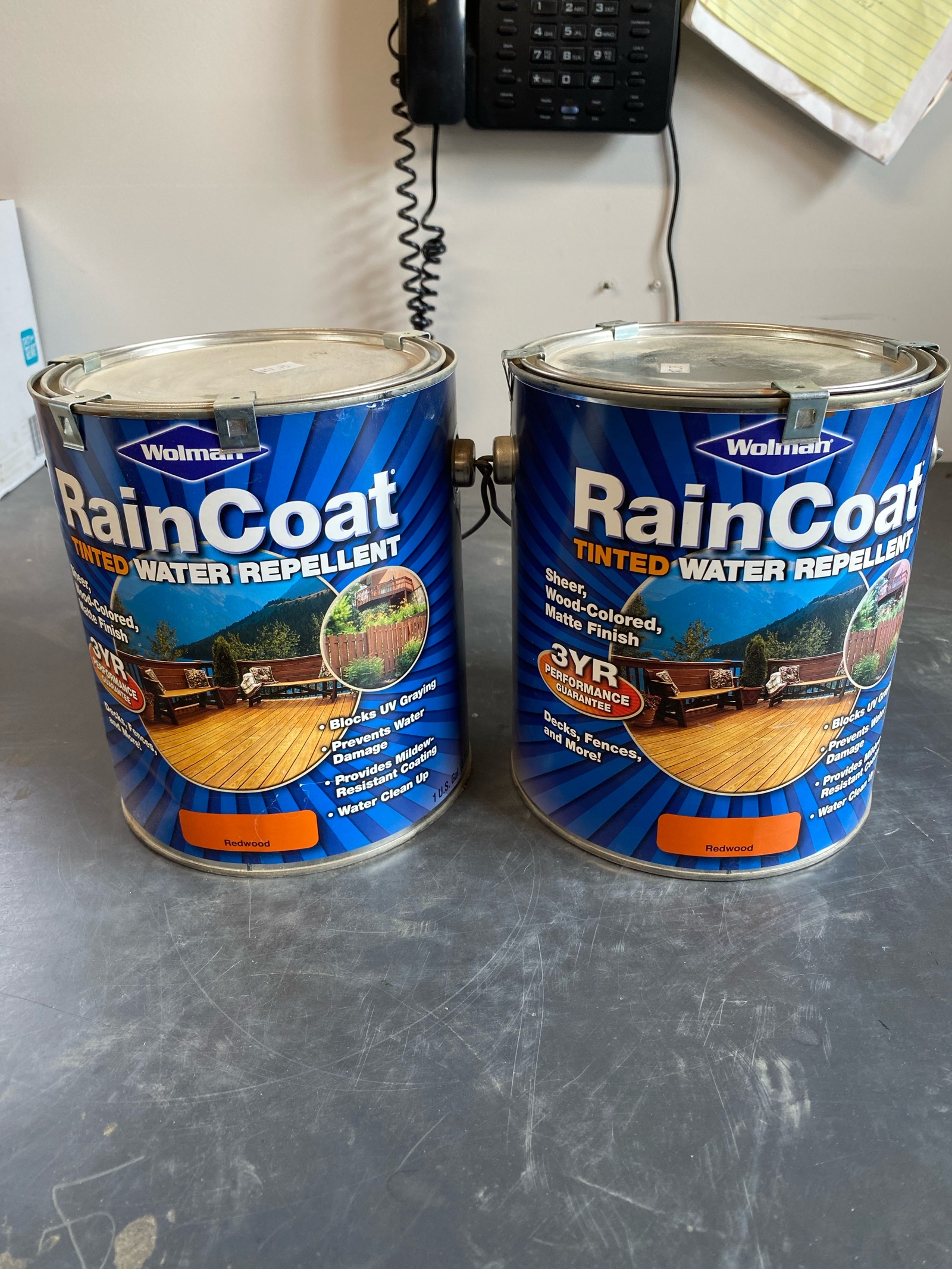 rain coat wood stain