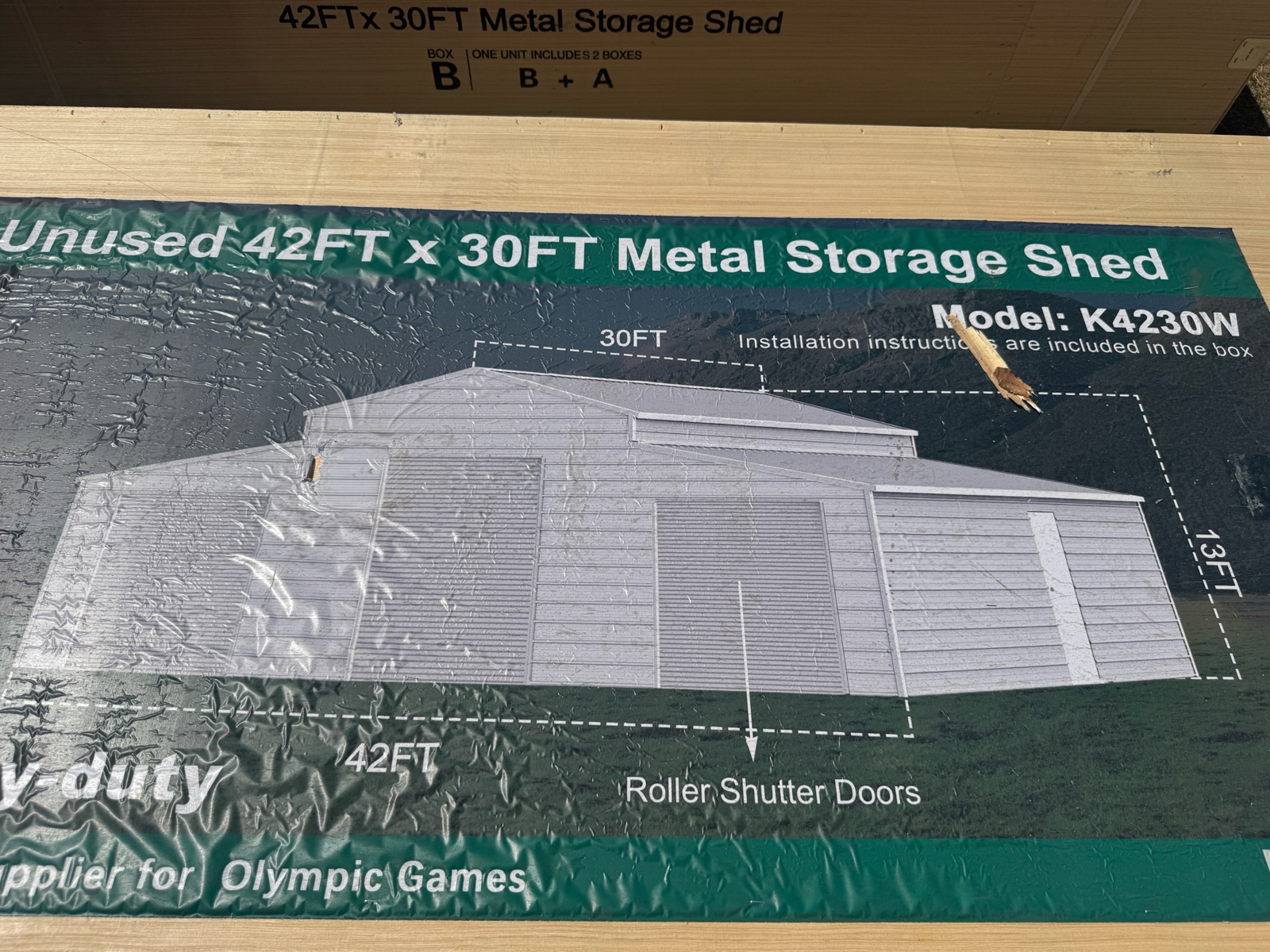 2026 K4230W Unused Unused 42FT x 30FT Metal Storage Shed