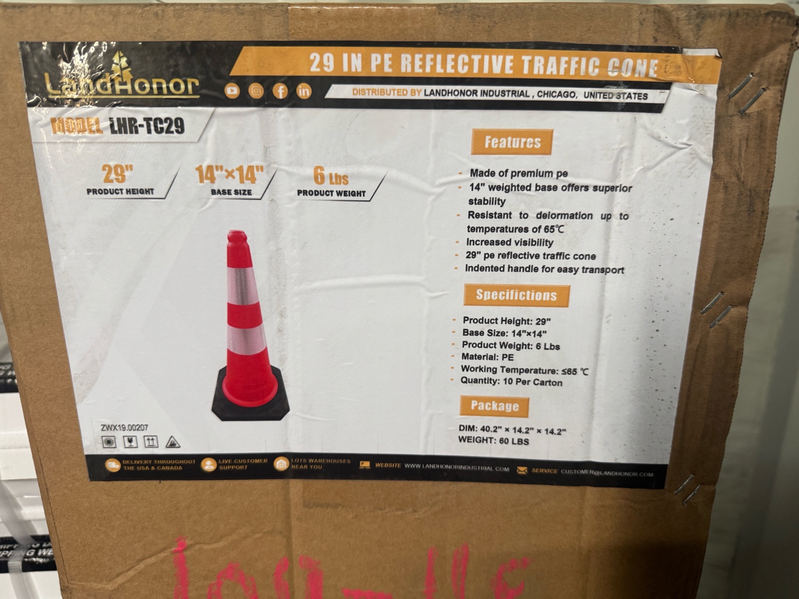 Traffic Cone  LandHonor  2026  Unused  LHR-TC29 (10)