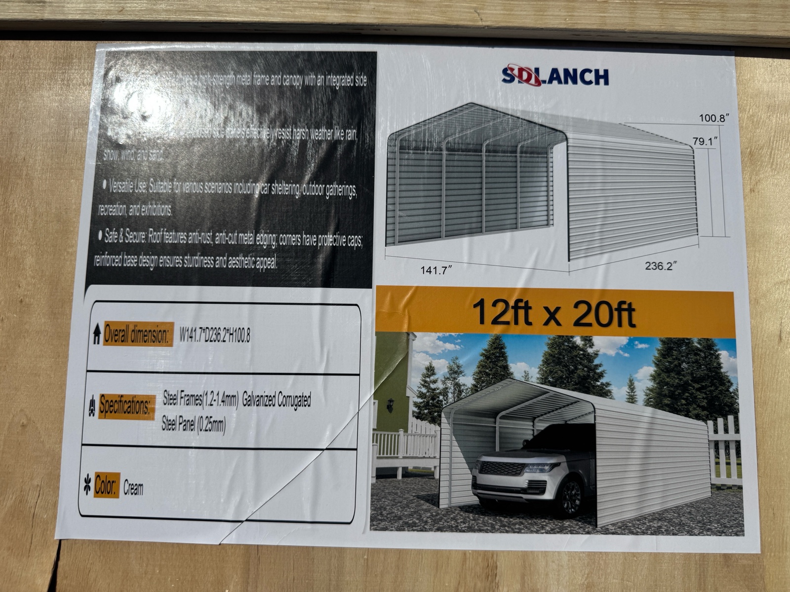 High-End Carport - 2026 - Unused - SDLC1220