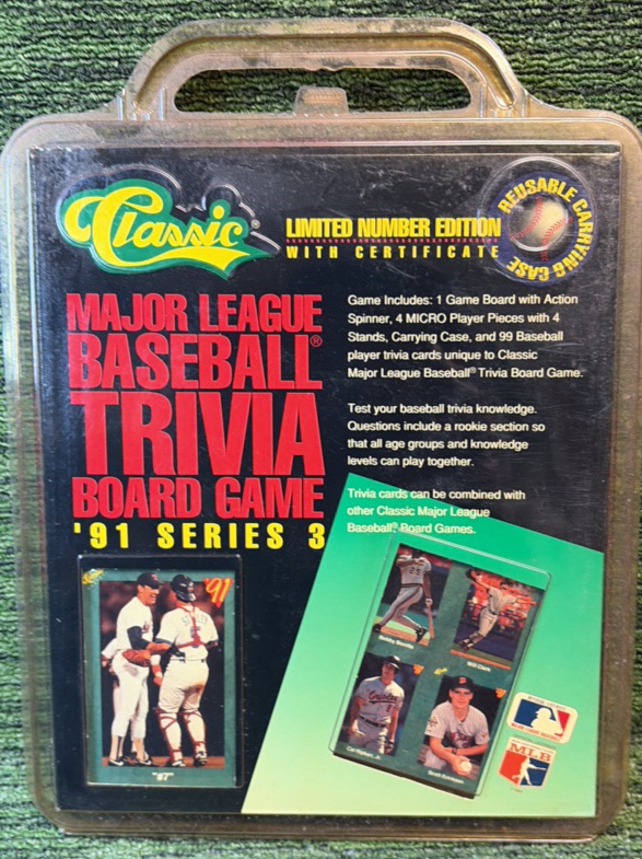 Classic MLB Trivia Board Game 1991 Series 3  NIB #7 Numbered Edition Nolan Ryan