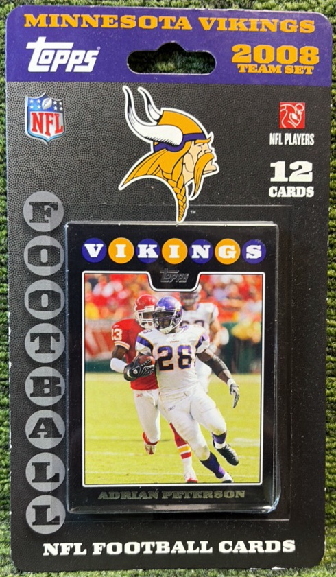 2008 Topps Football Minnesota Vikings Complete Sealed Team Set - Peterson