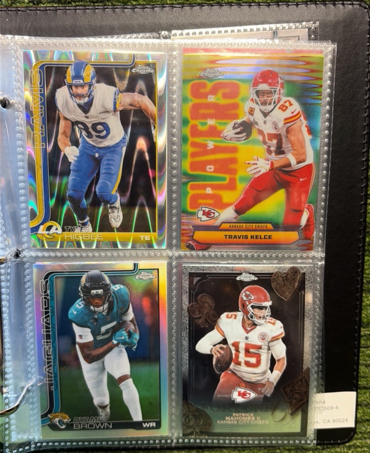 NFL Topps Chrome Binder ALL Inserts & Parallels 