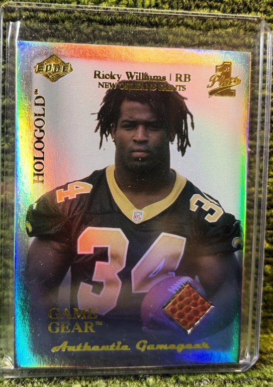 1999 Collectors Edge 1st Place - Rookie Gamegear Ricky Williams #RG5 Holo Gold