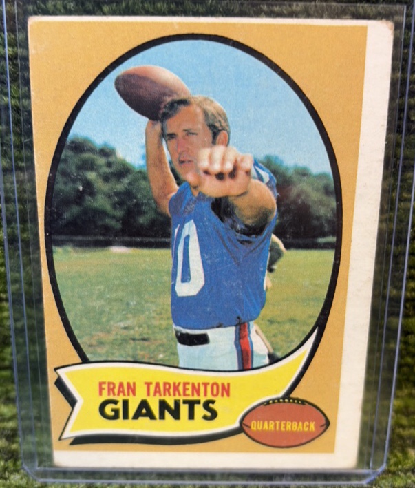 1970 TOPPS FRAN TARKENTON #80 NEW YORK GIANTS FOOTBALL CARD