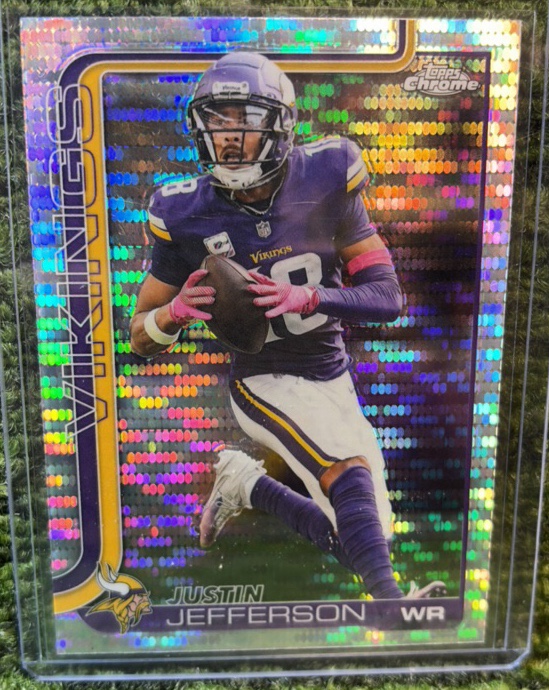 2025 TOPPS CHROME #195 JUSTIN JEFFERSON Pulsar Refractor