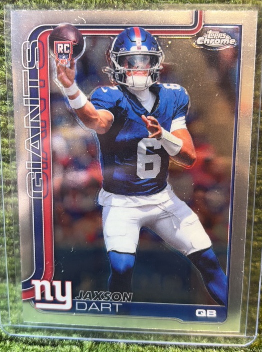 2025 Topps Chrome Rookie Jaxson Dart #306 New York Giants Football Card