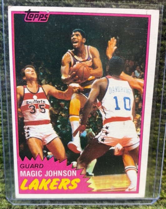 1981-82 Topps Magic Johnson #21 Los Angeles Lakers first solo card RC