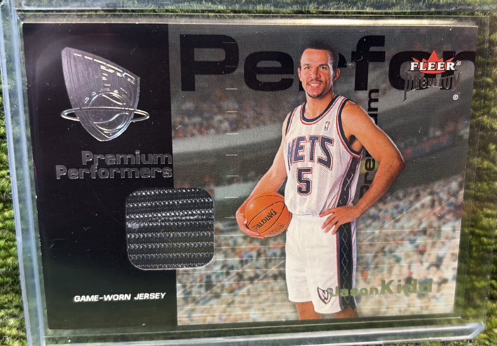 2001-02 Jason Kidd Fleer Premium Performer Game Worn Jersey Card New Jersey Nets