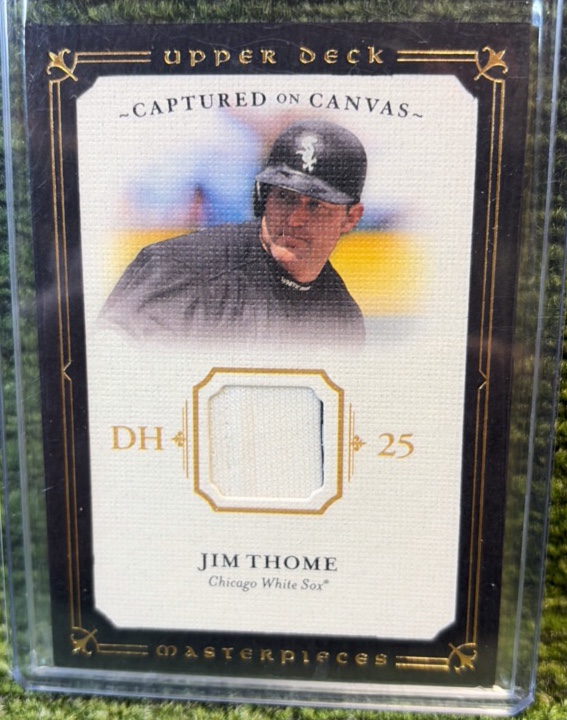 2008 Upper Deck Masterpieces Captured On Canvas GU Home Jersey Card Jim Thome