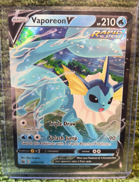 Pokmon TCG Holo Ultra Rare Full Art Vaporeon SWSH150