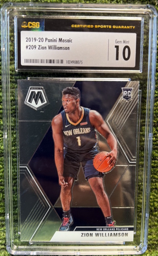 2019-20 Panini Mosaic #209 Zion Williamson CSG 9 RC Rookie Card