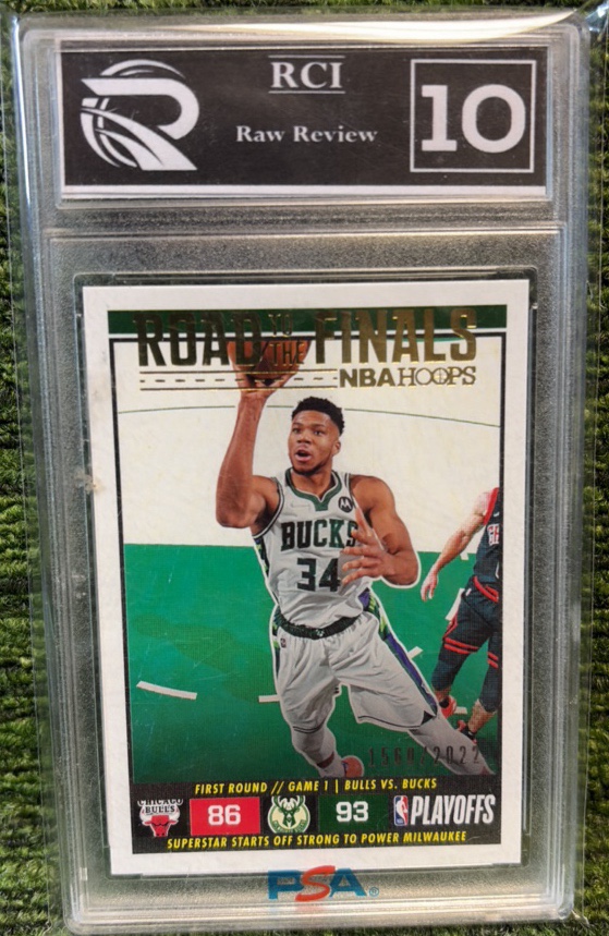 2022-23 NBA Hoops Road to the Finals #7 Giannis Antetokounmpo 2022 C8H Raw Review 10
