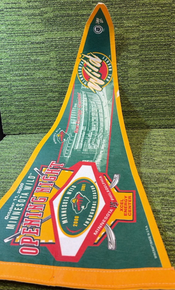 20002001 Minnesota Wild Inaugural Season Pennant Minnesota Vs. Philadelphia Excel Energy Center