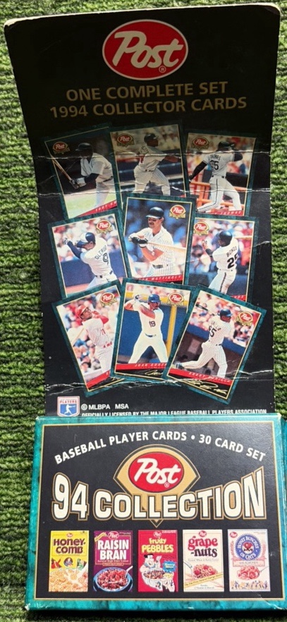 Post Cereal Complete Set 1994 Collector Cards 30 Baseball Player Cards