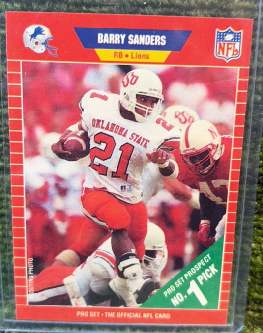 Barry Sanders 1989 Pro Set Rookie Card RC #494 Detroit Lions