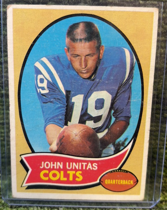 1970 Topps Football Johnny Unitas #180 Baltimore Colts HOF