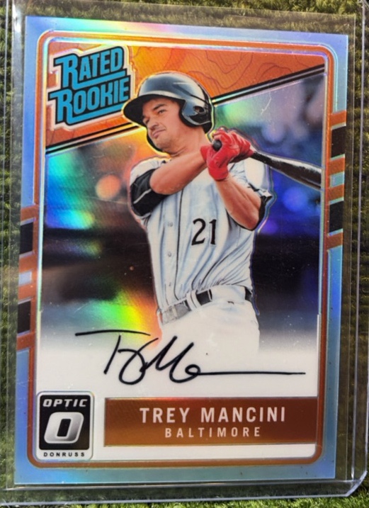 2017 Panini Donruss Optic - Rated Rookies Auto  #RRS-TM Trey Mancini RC Orioles