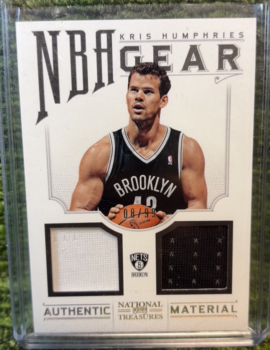 2012-13 Panini National Treasures NBA Gear Combo #25 Kris Humphries 99 Brooklyn Nets