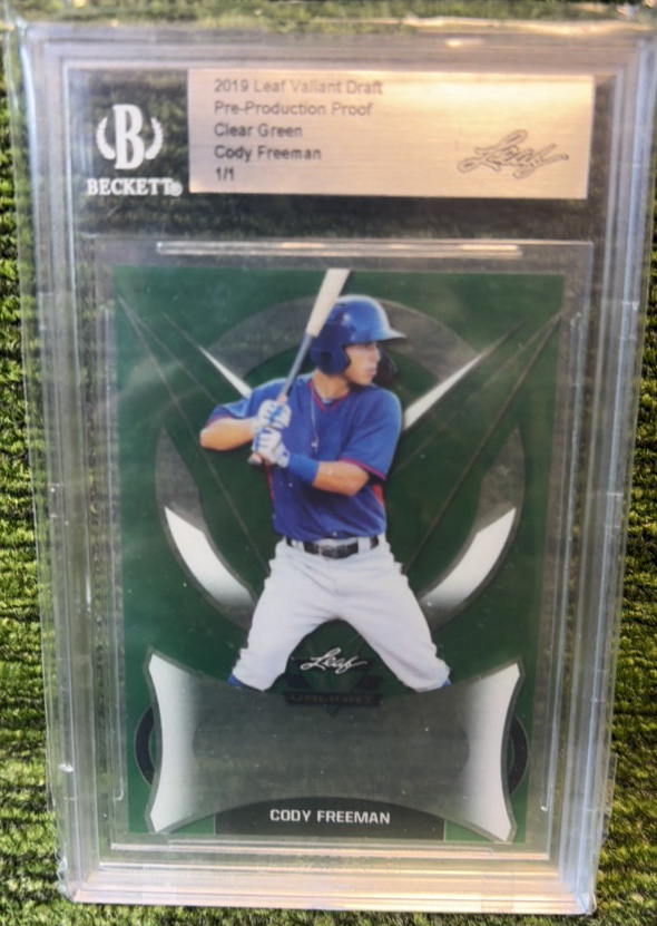 2019 Leaf Valiant Cody Freeman Clear Green Prismatic 11
