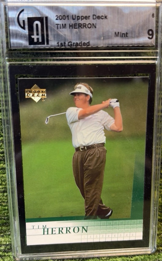2001 Upper Deck Tim Herron #6 Rookie RC Graded 9