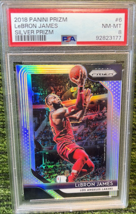 LeBron James PSA 8 2018-19 Prizm Silver #6 Lakers Cavaliers GOAT MVP HOF