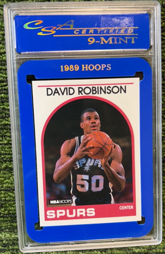 1989 Hoops David Robinson Graded 9 MINT San Antonio Spurs ROOKIE