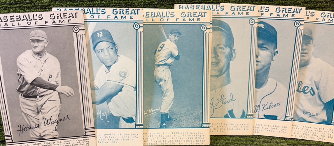 Lot of Vintage Players Baseball Great Hall of Famer 7 Cards