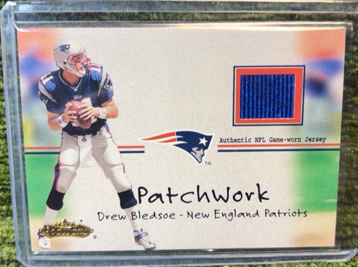 2001 FLEER SHOWCASE PATCHWORKS DREW BLEDSOE JERSEY