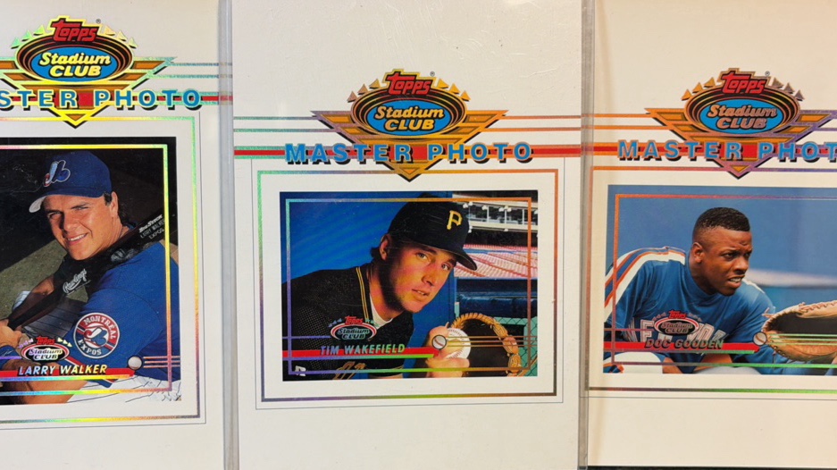 1993 Stadium Club MLB Master Photos 3 Card Lot Larry Walker, Tim Wakefield, & Doc Gooden
