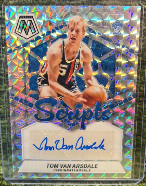 2023-24 Panini Mosaic TOM VAN ARSDALE Scripts Autograph SILVER MOSAIC PRIZM AUTO