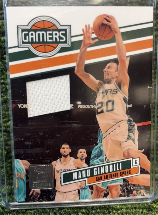 2010-11 Panini Donruss Manu Ginobli #15 Gamers Game Used Jersey Relic 299