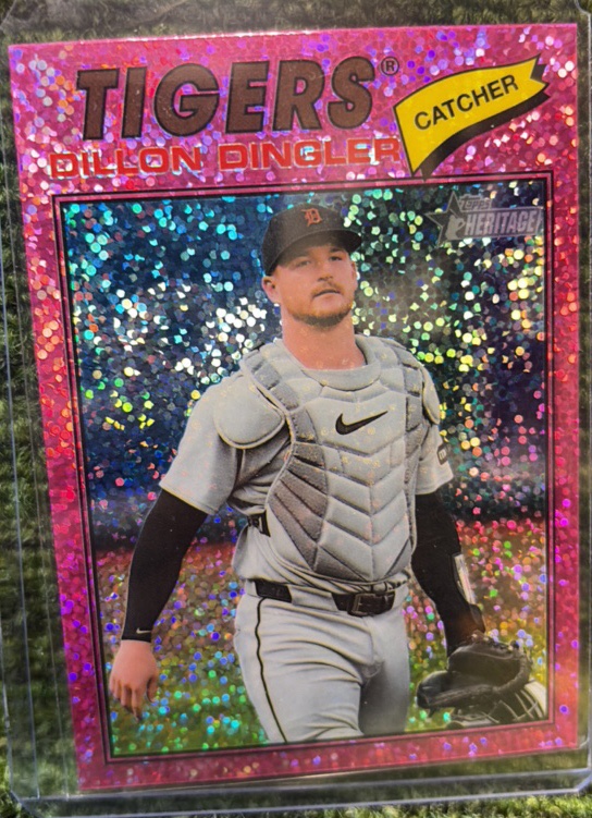 2026 Topps Heritage - Dillon Dingler #73 - Pink Sparkle -Tigers