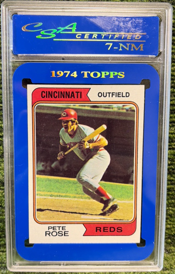 1974 Topps #300 Cincinnati Reds  Pete Rose Baseball Card Graded 7
