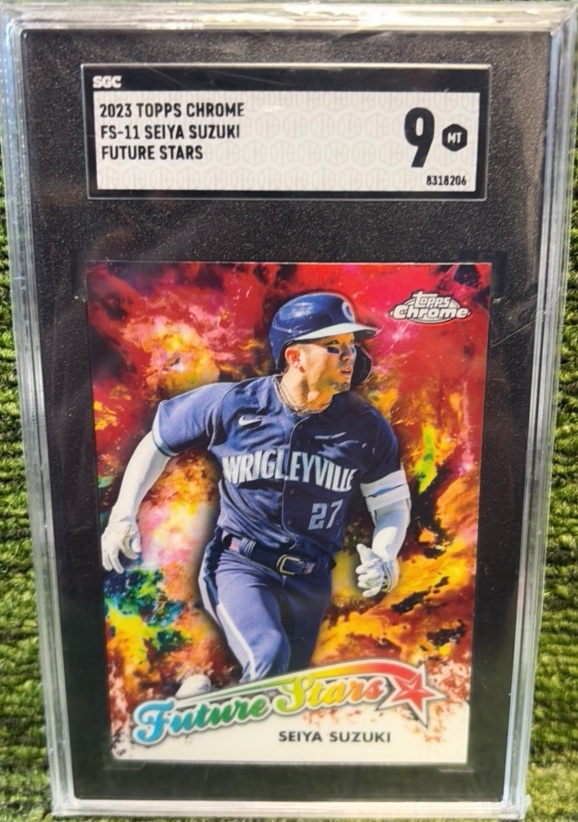 2023 Topps Chrome Seiya Suzuki #FS-11 Future Stars Chicago Cubs SGC 9